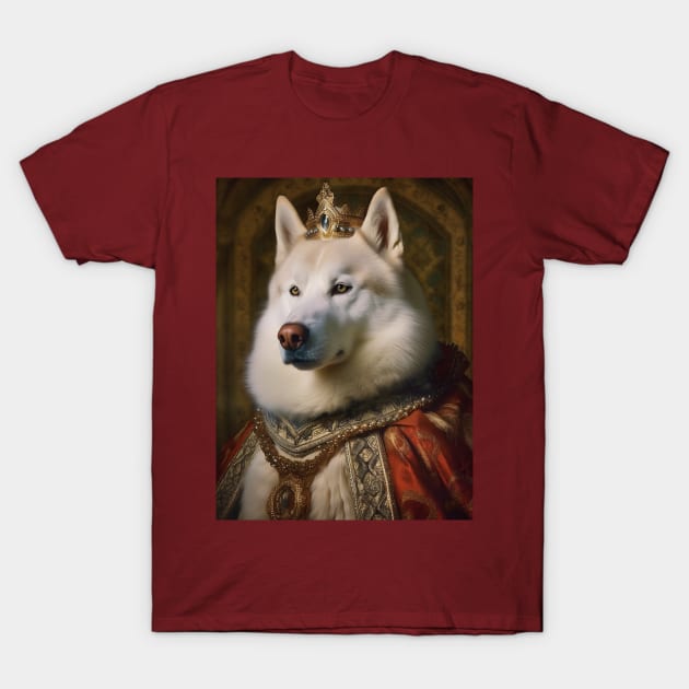 Siberian Husky The King T-Shirt by AestheticsArt81